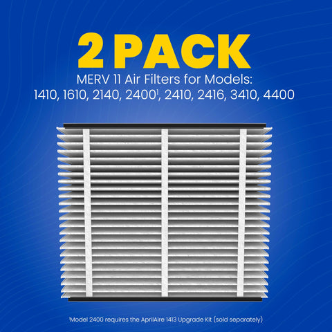 410 Replacement Filter For Whole House Air Purifiers MERV 11 Filtration To Trap Dust Pollen Smoke And Allergens 16x25x4 Air Filter