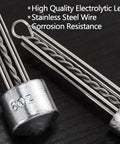 Close-up of Five Pack Spider Sinkers For Surf Fishing Heavy Duty Lead Weights 1 To 8 Ounces with stainless steel wires
