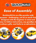 Quick Build P51D Mustang Fighter Jet Model Kit For Grownups And Kiddos No Glue No Paint Snap Together Plastic Aircraft Building Set A Fun Engineering Toy Gift For Any Aviation Fan - assembly visual guide with components and final model.