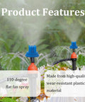 16 Pack Flat Fan Spray Nozzle Tips Set 0.3mm Aperture For Backpack Sprayers 110 Degree Plastic Spray Tips in garden use