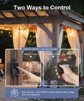 Outdoor Remote Control Outlet With Portable Magnetic Switch No WiFi Needed showing manual and remote control options