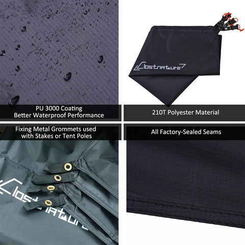 Ultralight Tent Footprint Ground Sheet Tarp For Camping Waterproof Protection, Heavy Duty Tent Floor Saver details