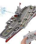Rad RC Warship Boat With Water Spray 16 Inch Battleship Aircraft Carrier 20 Kmh High Speed Remote Control Military Boat
