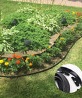Flexible Lawn And Garden Edging Border 1.5 Inch By 16 Foot Black Reinforced Plastic Grass Border for flower beds and pavement