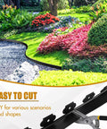 2 Inch 100 Ft Landscape Edging Kit With 150 Anchoring Spikes And 5 Connectors for garden border around colorful flower beds