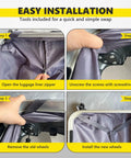 Luggage Wheels Replacement Kit For Suitcases Universal Spinner Wheels Wear Resistant Mute Casters Left And Right Replacement Caster Set Repair Kit For Most Luggage And Travel Trunks installation steps