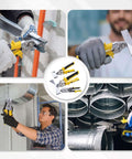 Sheet Metal Bender And Crimper Kit For Pros And DIYers used in metalworking projects, featuring ergonomic handle and heavy-duty steel construction