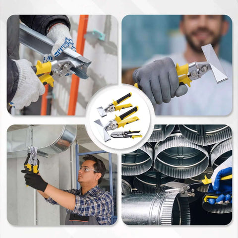 Sheet Metal Bender And Crimper Kit For Pros And DIYers used in metalworking projects, featuring ergonomic handle and heavy-duty steel construction