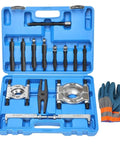 Heavy Duty 14 Piece Bearing Puller Set With 5 Ton Capacity Includes 2 Inch And 3 Inch Bearing Separator Jaws 6 Inch Yoke