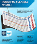 Magnetic Torque Chart For SAE And Metric Bolts, Handy Wrench Interchange Poster displayed, flexible and durable design.