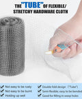 Flexible Stainless Steel Wool Roll For Gap Blocking 5 Inch By 30 Foot, Rust Resistant Mesh, hand bending wire mesh