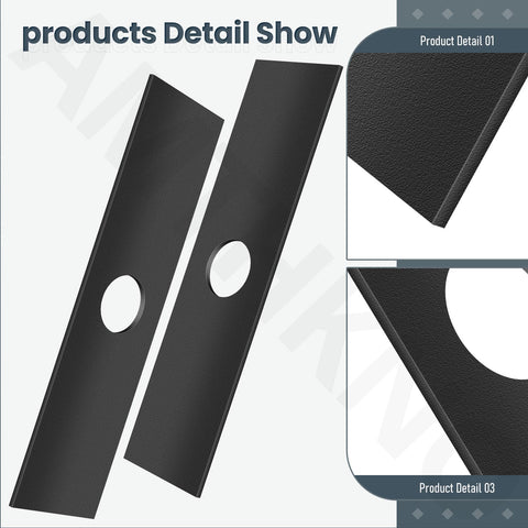 Two black 7-1/2 in edger blades with 1 in center hole, 2-pack.