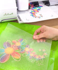 Applying EasyColor DTV Printable Heat Transfer Vinyl Sheets for Inkjet Printers 8.4 by 11 inches pack of 50 with clear transfer mask
