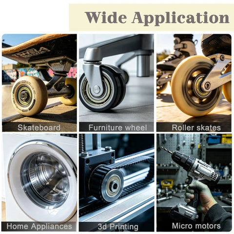 608ZZ Dope Ball Bearing Kit, 200 Pieces, Deep Groove Carbon Steel Bearings 8x22x7mm for skateboard, furniture wheel, and 3D printing