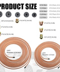 25ft Brake Line Kit With One Quarter Inch And Three Sixteenths Inch Lines Flare Tool Set shown with fittings and sizes