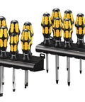 Kraftform Big Pack 900 13 Piece Slotted Phillips Pozidriv Torx Screwdriver Set with Black Point tips and ergonomic handles
