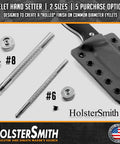 Eyelet Hand Setter Size Six (3/16 Inch) With Base and Ram for Kydex Leather and Fabric Projects, Easy Rolled Eyelets, DIY Holster Making