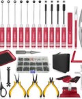 RC Tool Kit 26 Piece Set with screwdrivers, hex drivers, pliers, wrenches, reamer, knife, and screws for RC gear repair