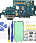 Straight Fire Charging Port Dock Board Replacement Kit For Samsung Galaxy S21 US Models SM-G991U U1 W includes tools for easy install.