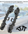 Black plastic front bumper brackets for Honda Accord Sedan 2013–2017, left and right with mounting screws