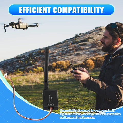 High Power 433MHz 500mW Radio Telemetry Module for Air and Ground Data Transmission with drone in flight and user controlling