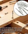 Bulk 100 Piece Aluminum Blind Rivets Kit With Closed End Pop Rivets, rust resistant, used in wooden joinery project