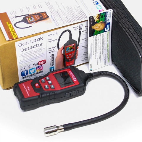 Gas Leak Detector With 10ft Drop Bombproof ABS Shell, Japanese Sensor Calibrated For Methane And Natural Gas, Large Color LCD