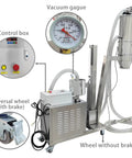 Industrial Grade Pneumatic Vacuum Conveyor And Feeder Loader Stainless Steel with control box and vacuum gauge.
