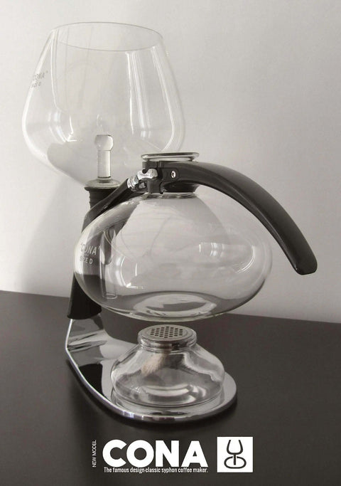 DGENIUS All Glass Siphon Coffee Maker With Glass Filter Rod No Paper Or Cloth Brewing Industrial Design Classic