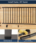 2x2x39 Inch Modular Aluminum Deck Post Weather Ready Built Tough With 6063 Aluminum And AAMA 2604 Textured Black Finish Universal Porch Post For 36 Inch Stair Railing Kit Decks Porches And Balconies Post Only shown with DIY install instructions on wooden surface