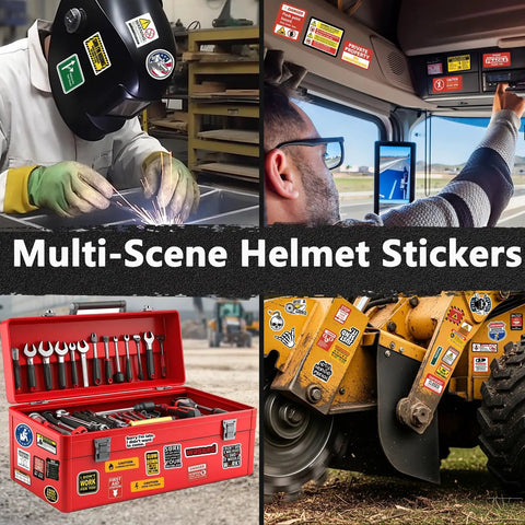 160 Pcs Funny Blue Collar Hard Hat Stickers For Adults Men Waterproof Vinyl Set For Welding Electrician Mechanic Tool Box