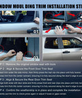 Toyota Tundra Window Molding Weather Stripping Seal Kit installation steps for Double Cab 2007-2019, front and rear doors.