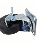 Heavy-Duty 3-Inch Polyurethane Caster Wheels, 110 Lbs Per Wheel with metal mounting plate and locking brake.