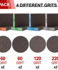 YNZDRWA 8-pack sanding sponges; washable blocks in 60/80/120/220 grit, Amazon brand