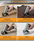 RapidEdge Cordless Electric Scissors With Brushless Motor Cutting At 350rpm for cardboard, fabric, and leather cutting.