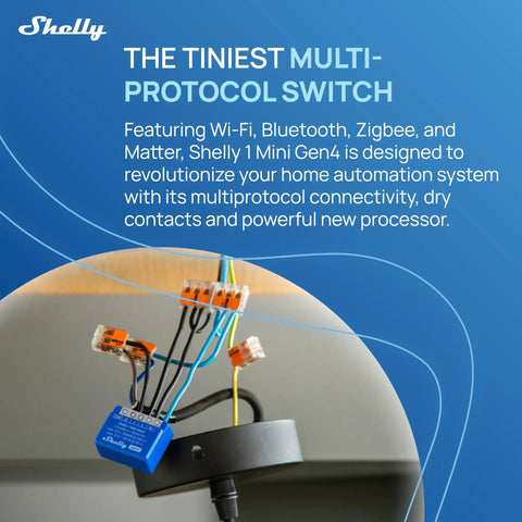 Gen4 Smart Relay Switch 1 Channel 8A With WiFi, Zigbee and Matter, Dry Contacts, 2 Pack For Home Automation, No Hub Needed