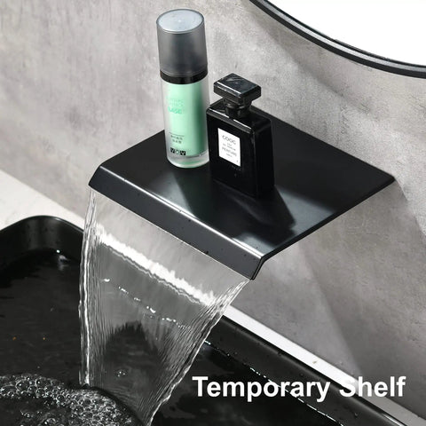 Wall Mount Bathtub Filler Faucet With Waterfall Flow, Roman Tub Filler, Single Handle Bathroom Sink Faucet, solid brass construction