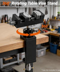 360 Degree Rotating Bench Vise Stand For Grinders And Drill Presses, CNC Machined Beefy Heavy Duty Vise Grinder Mount