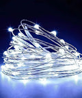 Two Pack 33 Ft 100 LED Battery Operated Fairy String Lights With Remote Waterproof Outdoor Twinkle Lights 8 Modes Firefly Effect