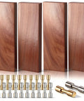20 Sets Brass And Stainless Steel Bracket Bolt Fasteners With Four Ironwood Knife Handle Scales And 6 mm Knife Handle Pins For DIY Kit