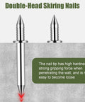Double Headed Skirting Nails With Six Sleeve Tools For Invisible Seamless Baseboard Installation And Trim in use
