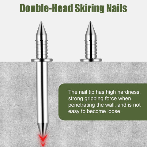 Double Headed Skirting Nails With Six Sleeve Tools For Invisible Seamless Baseboard Installation And Trim in use