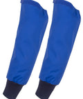 Heavy Duty Waterproof Fishing Arm Sleeves With Hella Comfy Neoprene Cuffs in blue, designed for sun and splash protection outdoors.