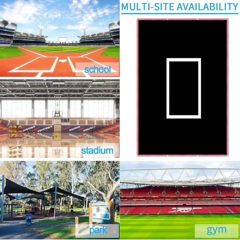 Heavy Duty 4x6 Ft Baseball Hitting Backstop With Strike Zone For Backyard Training PVC Net, school stadium park gym