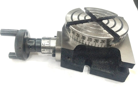 3 Inch Mini Rotary Table For Milling And Indexing Horizontal And Vertical Setup With 4 Slot Base Precision ART Series