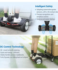 Electric Platform Truck 661 Lbs Capacity Heavy Duty Flatbed Cart With 1000W Motor demonstrating intelligent safety features while in use.