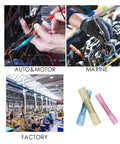 110 Piece Heat Shrink Butt Connectors Kit For 26 To 10 Gauge Wire With Solder Seal Waterproof for auto, marine, factory use.