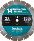 14 Inch Diamond Blade Segmented General Purpose For Concrete Block And Brick Pro Grade Contractor 3 Pack With 12mm Segments And Laser Welded Joint
