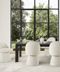 Swivel Dining Chair Set Modern Upholstered Linen Seat With Comfy Cushioned Comfort And 360 Degree Spin in dining room setting.