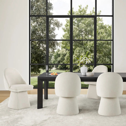 Swivel Dining Chair Set Modern Upholstered Linen Seat With Comfy Cushioned Comfort And 360 Degree Spin in dining room setting.